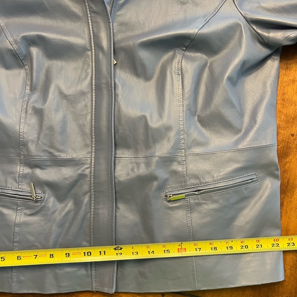 Dialogue Leather Icy Blue Size 1X Jacket - Picture 13 of 16